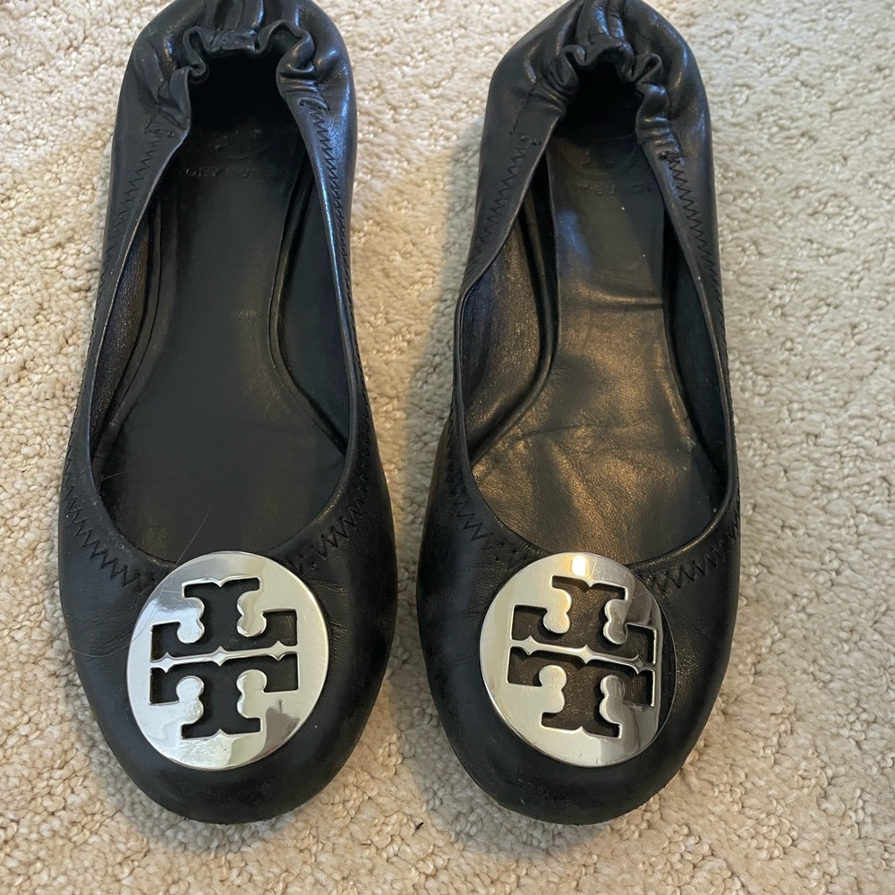 Tory Burch Black Ballet Flats